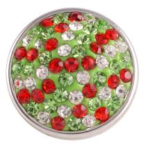 snaps button with green chunks rhinestones KC2705 snaps jewelry