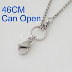 46CM Stainless steel necklace chain for id cards holder or floating locket