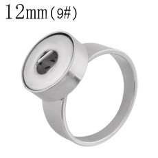 9# Fit 12mm Snaps Stainless steel Rings fit snaps chunks KS1236-S
