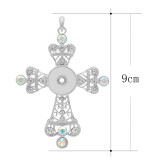 Pendant of necklace without chain with rhinestone snaps style fit 18&20mm chunks jewelry