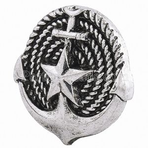 20MM Anchor round snap Antique Silver Plated KC6177 snaps jewelry