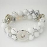 white howlite bracelets Fit 18/20mm snaps chunks