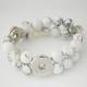 white howlite bracelets Fit 18/20mm snaps chunks