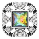20MM design snap Silver Plated with   rhinestone KC6901 snaps jewelry multicolor