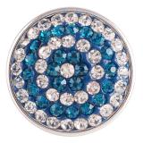snaps button with cyan chunks rhinestones KC2742 snaps jewelry