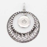 snap sliver Pendant with  fit 20MM snaps style jewelry KC0438