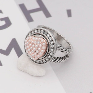 Love 12MM snap White pearl  Rose Gold KS7046-S interchangable snaps jewelry