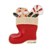 20MM design Christmas boots  snap Plating Enamel KC9110 snaps jewelry