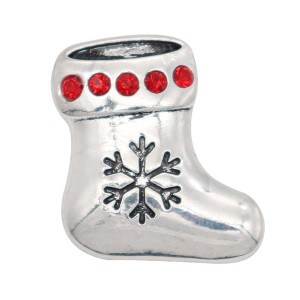 Christmas 20MM design Christmas stocking snap with rhinestone KC9106 snaps jewelry