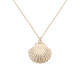 Sea life  Shell Charm Necklace Metal gold plated with 46cm chain TA3115 