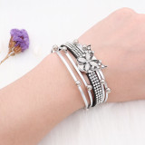 1 buttons gray leather with white rhinestone KC0504 new type Bracelet fit 20mm snaps chunks