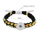 1 buttons Colorful Rope  KC0508 new type Bracelet fit 20mm snaps chunks