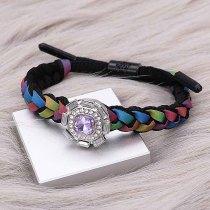 1 buttons Colorful Rope  KC0516 new type Bracelet fit 20mm snaps chunks