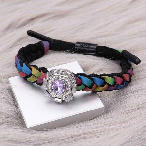 1 buttons Colorful Rope  KC0516 new type Bracelet fit 20mm snaps chunks