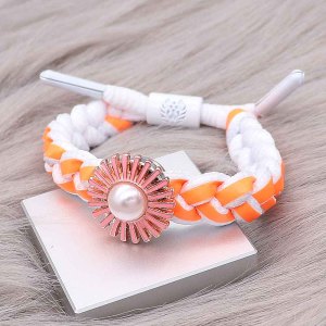 1 buttons Orange Rope  KC0511  new type Bracelet fit 20mm snaps chunks