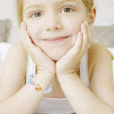 colorful beads kids junior style  bracelets Fit 18/20mm snaps chunks CH3022
