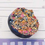 20MM Artificial Crystal charms snap Silver Plated with Rhinestone KC9220