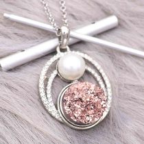 20MM Artificial Crystal snap charms Silver Plated with Rhinestone KC9222