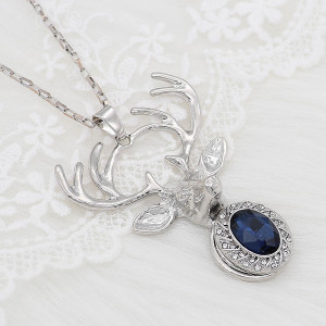 20MM design snap Silver Plated with blue rhinestone  KC9229 charms snaps jewelry