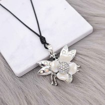 Necklace 60cm leather chain KC1318 fit 20MM chunks snaps jewelry