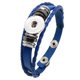 1 buttons blue leather KC0284 with Small Pendants new type bracelets fit 20mm snaps chunks