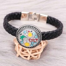 20MM design metal silver plated snap with  Enamel KC9299 charms snaps jewelry