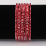 60 pcs/ lot Rhinestones Sparkling  Elastic Bracelet with 80pcs Red  rhinestones
