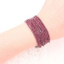 60 pcs/ lot Rhinestones Sparkling  Elastic  Bracelet with 80pcs Rose rhinestones