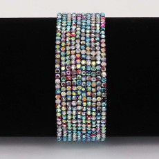 60 pcs/ lot Rhinestones Sparkling  Elastic  Bracelet with 80pcs colorful rhinestones