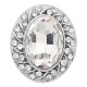 20MM design snap Silver Plated with white Rhinestone charms KC9375 snaps jewerly