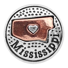 20MM State snap Silver charms 0006