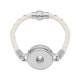 White Leather Snap bracelets KC0536  fit 20mm snaps chunks 1 button