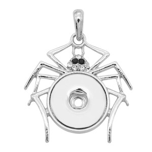 snap sliver Pendant with Rhinestone fit 20MM snaps style jewelry KC0496