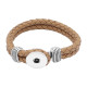 Brown Leather Snap bracelets KC0547  fit 20mm snaps chunks 1 button