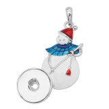 snap sliver Christmas enamel Pendant fit 20MM snaps style jewelry KC0490