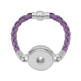 Purple Leather Snap bracelets KC0539  fit 20mm snaps chunks 1 button