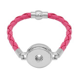 Rose  Leather Snap bracelets KC0533  fit 20mm snaps chunks 1 button
