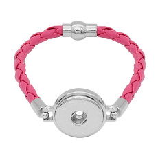 Rose  Leather Snap bracelets KC0533  fit 20mm snaps chunks 1 button