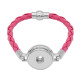 Rose  Leather Snap bracelets KC0533  fit 20mm snaps chunks 1 button