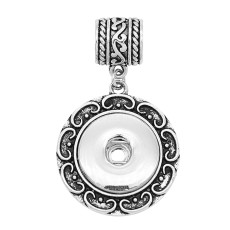snap sliver Pendant fit 20MM snaps style jewelry KC0485