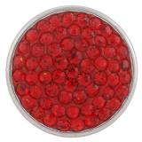 18mm Sugar snaps Alloy with red chunks rhinestones KB2305 snaps jewelry