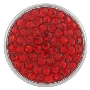 18mm Sugar snaps Alloy with red chunks rhinestones KB2305 snaps jewelry