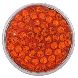 18mm Sugar snaps Alloy with Orange rhinestones KB2316 snaps jewelry