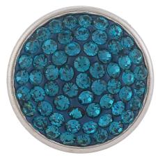 18mm Sugar snaps Alloy with cyan chunks rhinestones KB2308 snaps jewelry