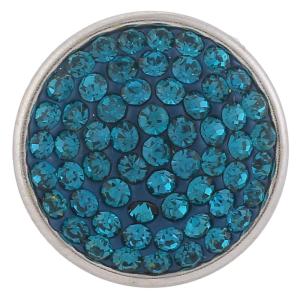 18mm Sugar snaps Alloy with cyan rhinestones KB2308 snaps jewelry