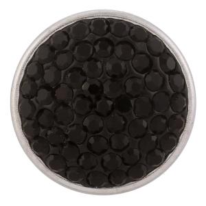 18mm Sugar snaps Alloy with black chunks rhinestones KB2306 snaps jewelry