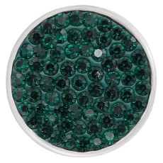18mm Sugar snaps Alloy with dark green chunks rhinestones KB2315 snaps jewelry