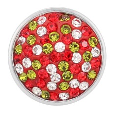 snaps button with red chunks rhinestones KC2704 snaps jewelry