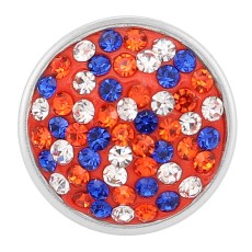 18mm orange Sugar snaps Alloy with chunks rhinestones KB2405-AA snaps jewelry