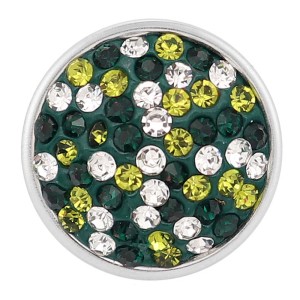 18mm green Sugar snaps Alloy with chunks rhinestones KB2405-AB snaps jewelry